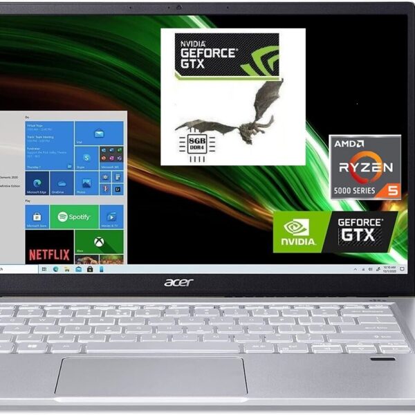 Acer Swift X SFX14-41G GOLD  Laptop | 14" FHD  16 GB 512G SSD RYZEN 7 5700U GTX1650 4G WIN 11