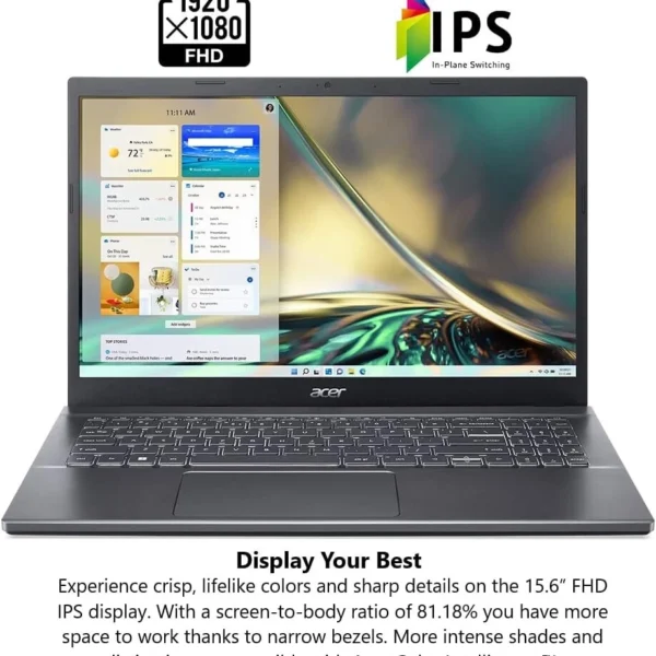 Acer Aspire 5 15.6-inch i5-1335U/8GB/256B SSD Laptop - WIN 11 OFFICE Steel Grey